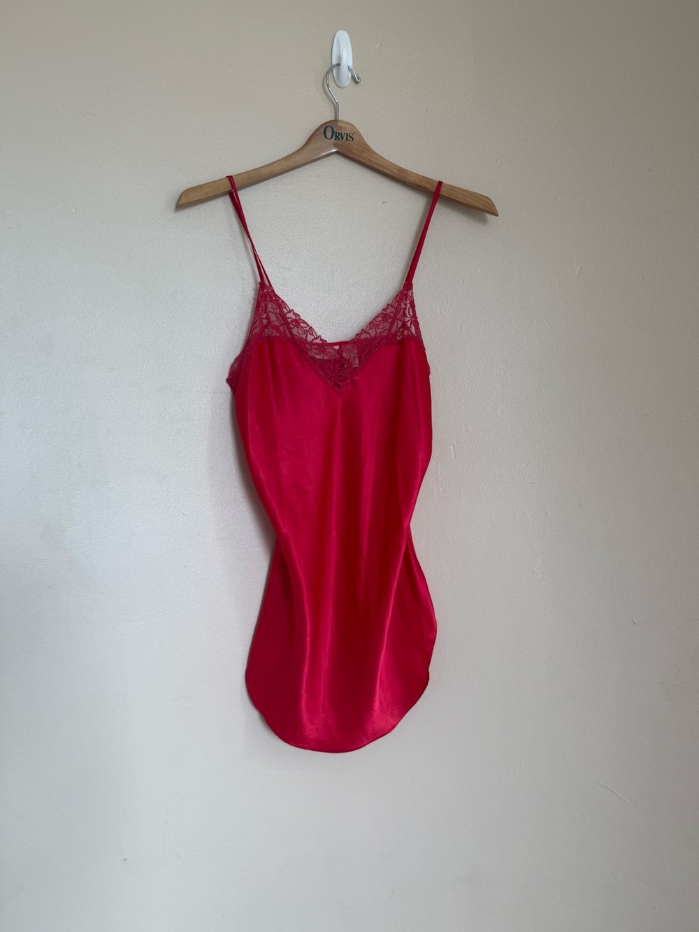 Gold Tag Vintage Victoria’s Secret Red Slip Dress